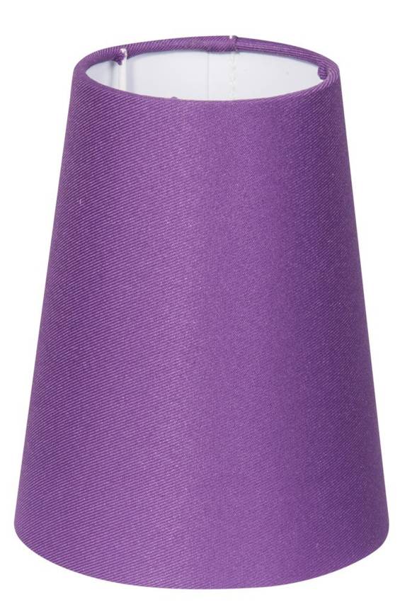 Abażur fioletowy stożek 15x12,5cm E14 tkanina/PCV Cone Candellux 77-10575