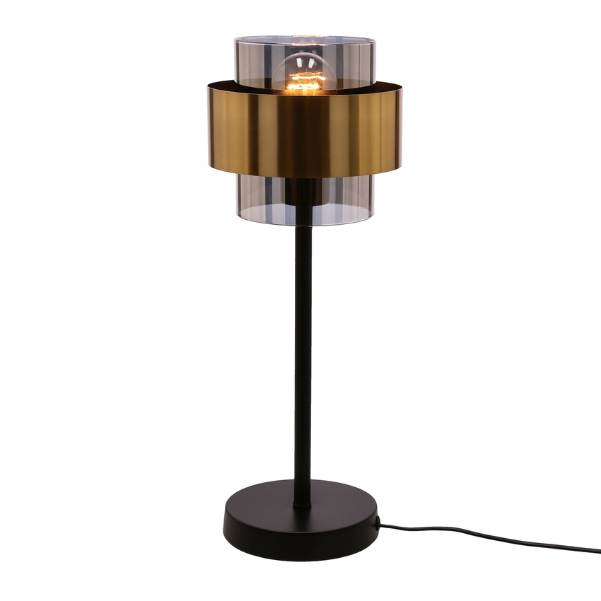 Candellux Lighting SPIEGA LAMPA CZARNY MOSIĘŻNY E27 KLOSZ BEZBARWNY