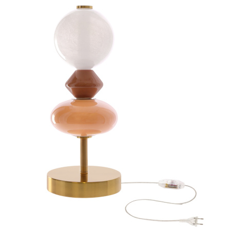 Lampka nocna Flores z ceramicznymi kloszami kolorowa 10W LED 3000K do sypialni