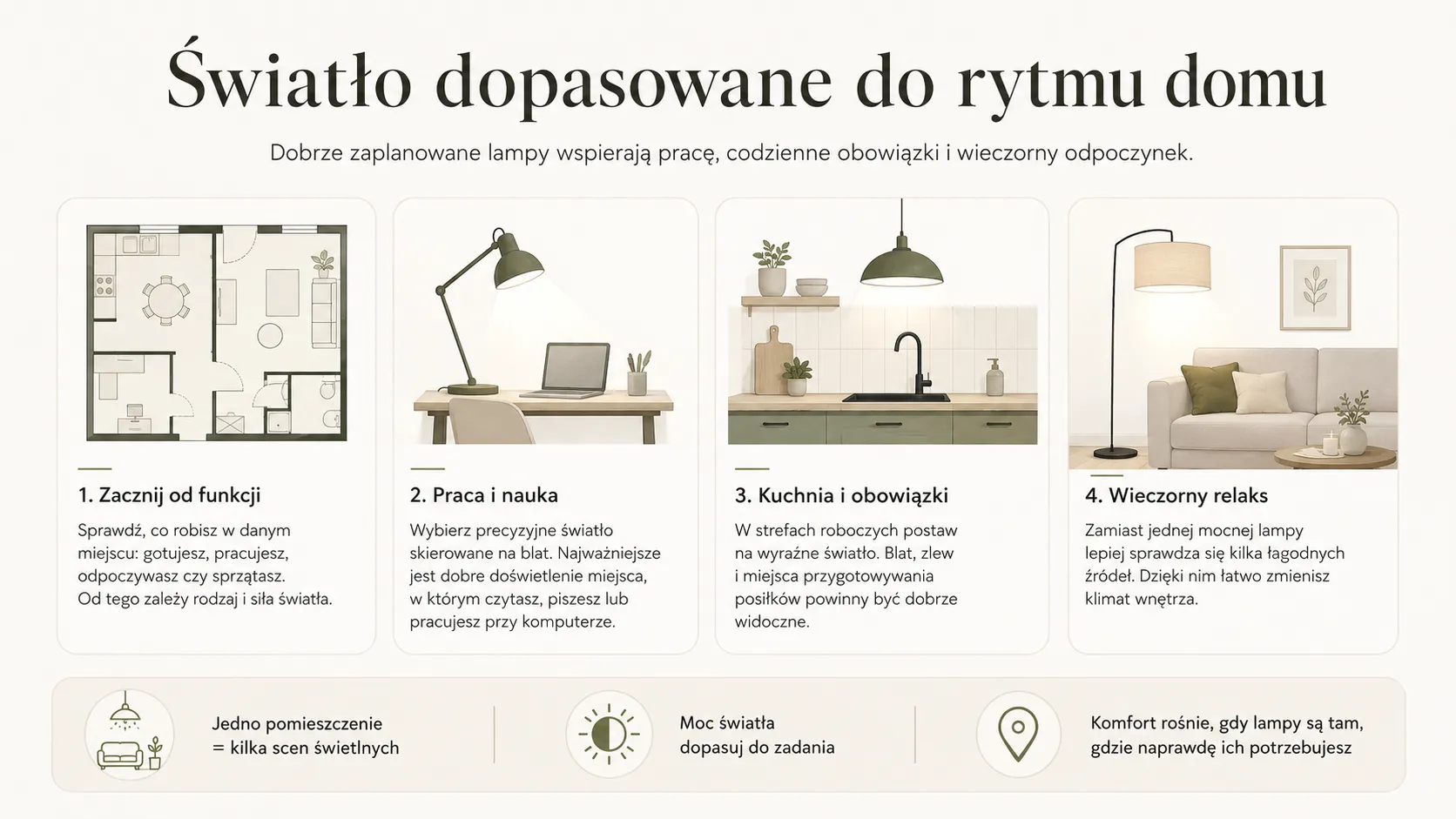 Światło dopasowane do rytmu domu