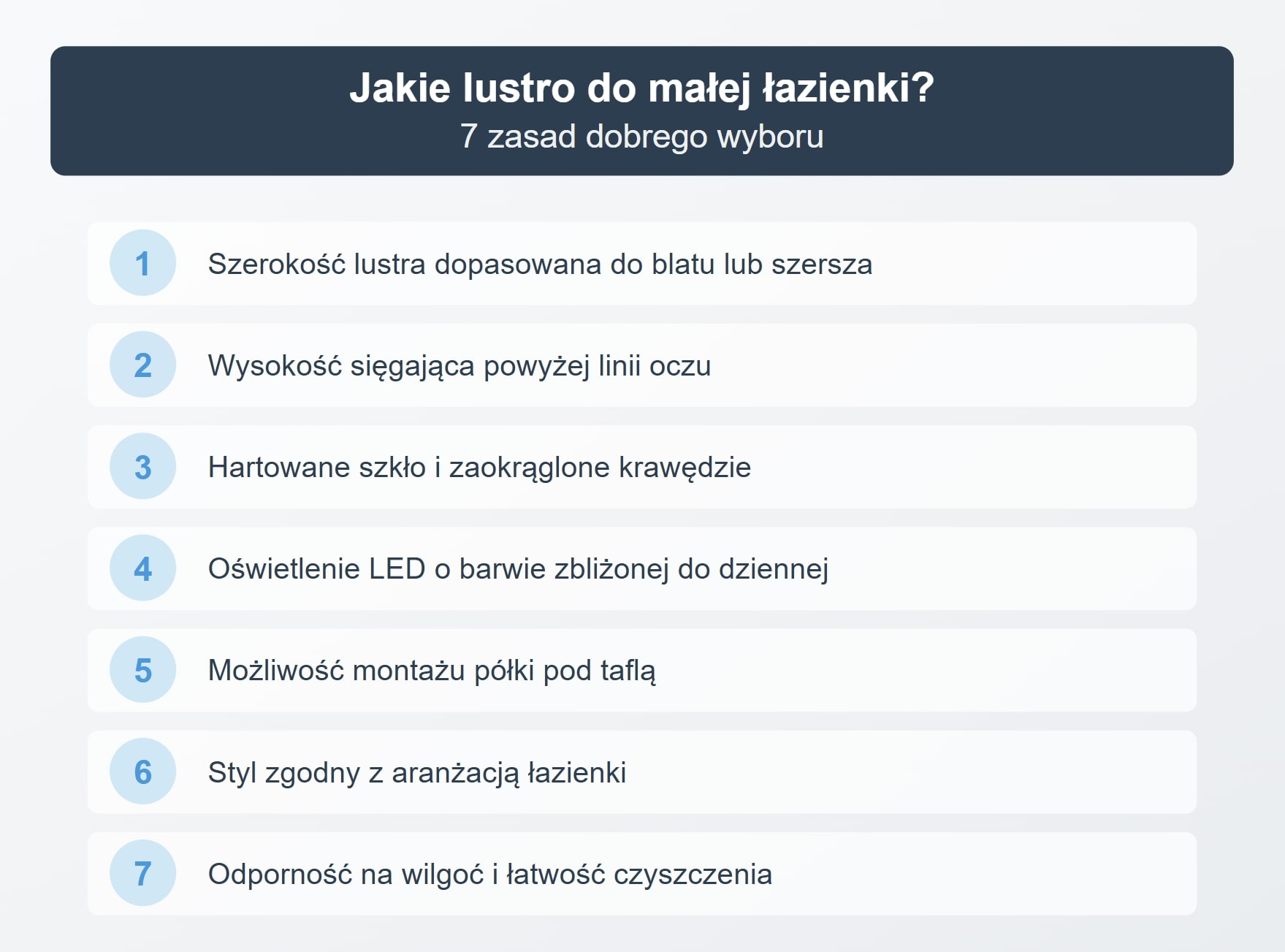 Jakie lustro do małej łazienki? 7 zasad dobrego wyboru