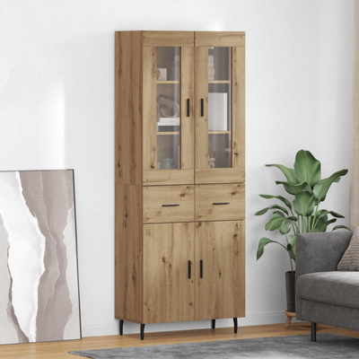 Highboard 2 szt. Dąb rzemieślniczy 69,5 x 34 x 180 cm