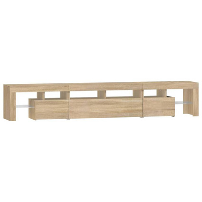 vidaXL Szafka pod TV z oświetleniem LED, dąb sonoma, 230x36,5x40 cm