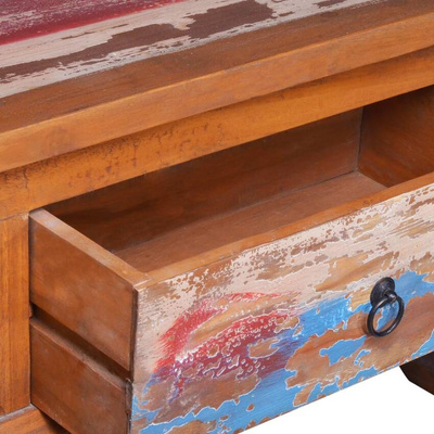 vidaXL Szafka pod TV, 110 x 35 x 40 cm, lite drewno tekowe z odzysku