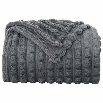 Koce narzutowe 6 pcs Ciemnoszary 240 x 220 cm Polar