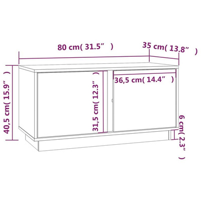 vidaXL Szafka pod TV, miodowy brąz, 80x35x40,5 cm, lite drewno sosnowe model standard