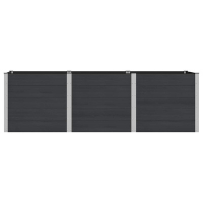 Podniesiona rabata ogrodowa Czarny 300 x 100 x 91 cm