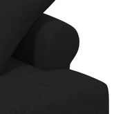 Sofa dwuosobowa z guzikowym pikowaniem Czarny 120 x 65 x 79 cm