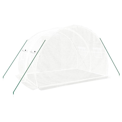 Szklarnia ze stalową ramą, biała, 6 m?, 3x2x2 m