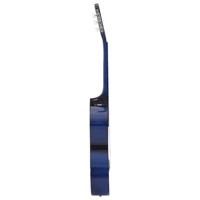 12-częściowy zestaw z gitarą klasyczną, niebieski, 4/4, 39"