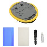 Dmuchany wałek gimnastyczny z pompką, 120x90 cm, PVC, niebieski