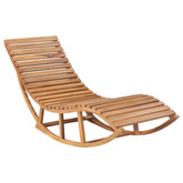 vidaXL Leżak bujany z poduszką, lite drewno tekowe wariant 10