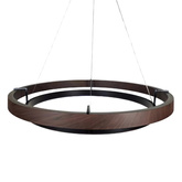 Lampa wisząca Abigali Plato 38W ring nowoczesna brązowy/czarny