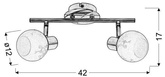 Lampa sufitowa 2xE14 42cm mosiądz SPOT 92-07117