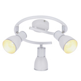 Lampa sufitowa biała/chrom spirala 3xE14 Fido 98-63380