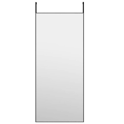 vidaXL Lustro na drzwi, czarne, 40x100 cm, szkło i aluminium