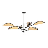 Lampa sufitowa  VENE 6 BLACK/RATTAN