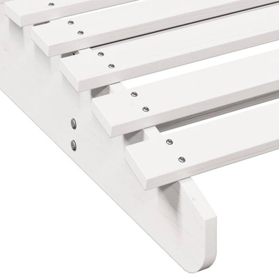 vidaXL Leżaki, 2 szt., białe, 205x60x31,5 cm, lite drewno sosnowe