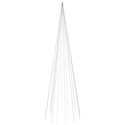 vidaXL Choinka do montażu na maszcie, 732 niebieskich diod LED, 500 cm