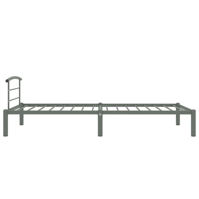 Rama łóżka, szara, metalowa, 90 x 200 cm model standard