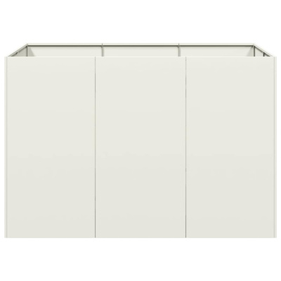 Doniczka Biała 120x80x80 cm Stal