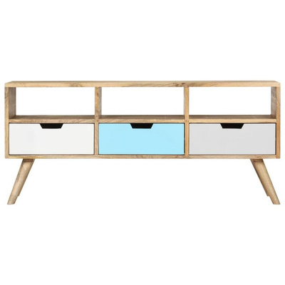 vidaXL Szafka pod TV, 110 x 35 x 48 cm, lite drewno mango