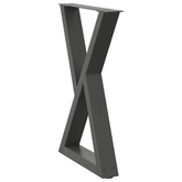 Nogi do stołu jadalnego 2 szt. Antracyt 60x(72-73,3) cm Stal
