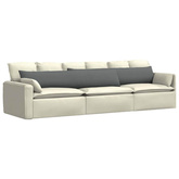 Poduszki na sofę 2 pcs Ciemnoszary 200 x 40 cm tkanina
