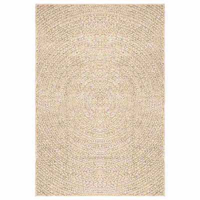 Dywan ZIZUR, beżowy, 140x200 cm, stylizowany na jutowy