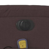 vidaXL Rozkładany fotel masujący, elektryczny, ciemny brąz, tkanina