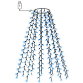 Siatka lampek choinkowych, 150 niebieskich diod LED, 150 cm