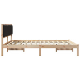 Ramka łóżka Czarny 200 x 200 cm Lite drewno sosnowe