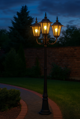 Wysoka zewnętrzna lampa stojąca K-7009A2/3 czarna z serii STANDARD KAJA