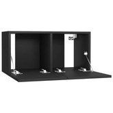 vidaXL Szafka wisząca pod TV, czarna, 60x30x30 cm