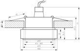Oprawa stropowa bezbarwna okrągła szklana MR16 50W SK-81 Candellux 2227382