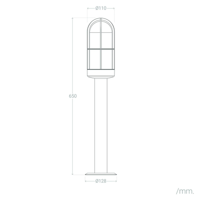 Lampa Ogrodowa Zewnętrzna Słupek 60cm ze Stali Nierdzewnej IP44 Abruzzo Marco E27