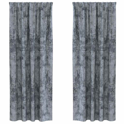 Zasłony z weluru 2 pcs Srebrnoszary 245 x 140 cm Aksamit