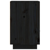 Szafki nocne, 2 szt., czarne, 40x34x55 cm, lite drewno sosnowe