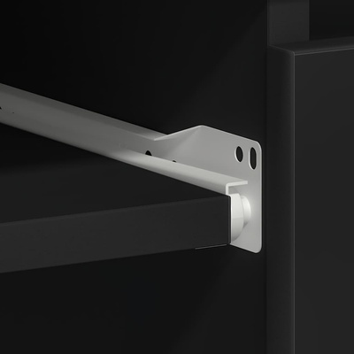 Biurko, czarne, 90x45x76 cm, materiał drewnopochodny