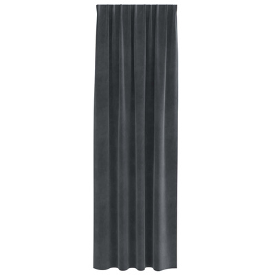 Zasłony zaciemniające 2 pcs Jasnoszary 140 x 260 cm Aksamit