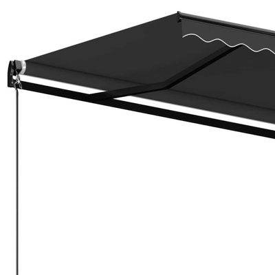 Ręcznie zwijana markiza, 600x350 cm, antracytowa
