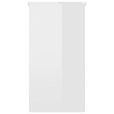 vidaXL Biurko, białe z połyskiem, 80x40x75cm, materiał drewnopochodny