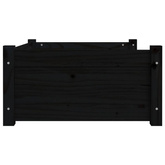 vidaXL Legowisko dla psa, czarne, 75,5x55,5x28 cm, lite drewno sosnowe