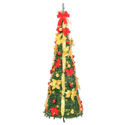 Sztuczna choinka typu pop-up, 100 LED, zielona, 150 cm