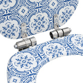 Deska klozetowa wolnoopadająca, MDF, wzór w ozdobne kafelki