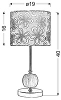 Lampka stołowa chrom/zielona Cort 41-34724