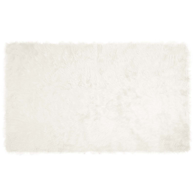 Dywan z sztucznej owczej skóry TAFALLA Biały 100 x 200 cm