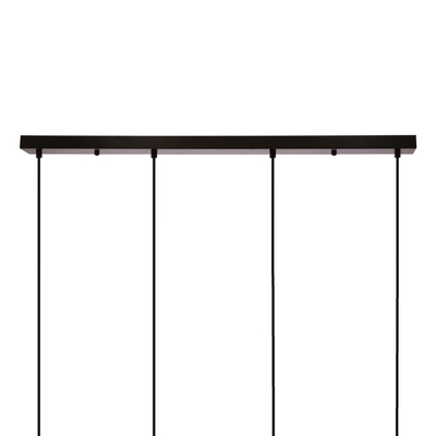 Lampa wisząca z abażurami Spiega czarna mosiężna do salonu nad stół