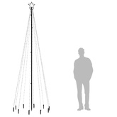 vidaXL Choinka z kołkiem gruntowym, 310 ciepłych białych LED, 300 cm