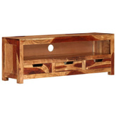 vidaXL Szafka pod TV, 110x30x40 cm, lite drewno akacjowe